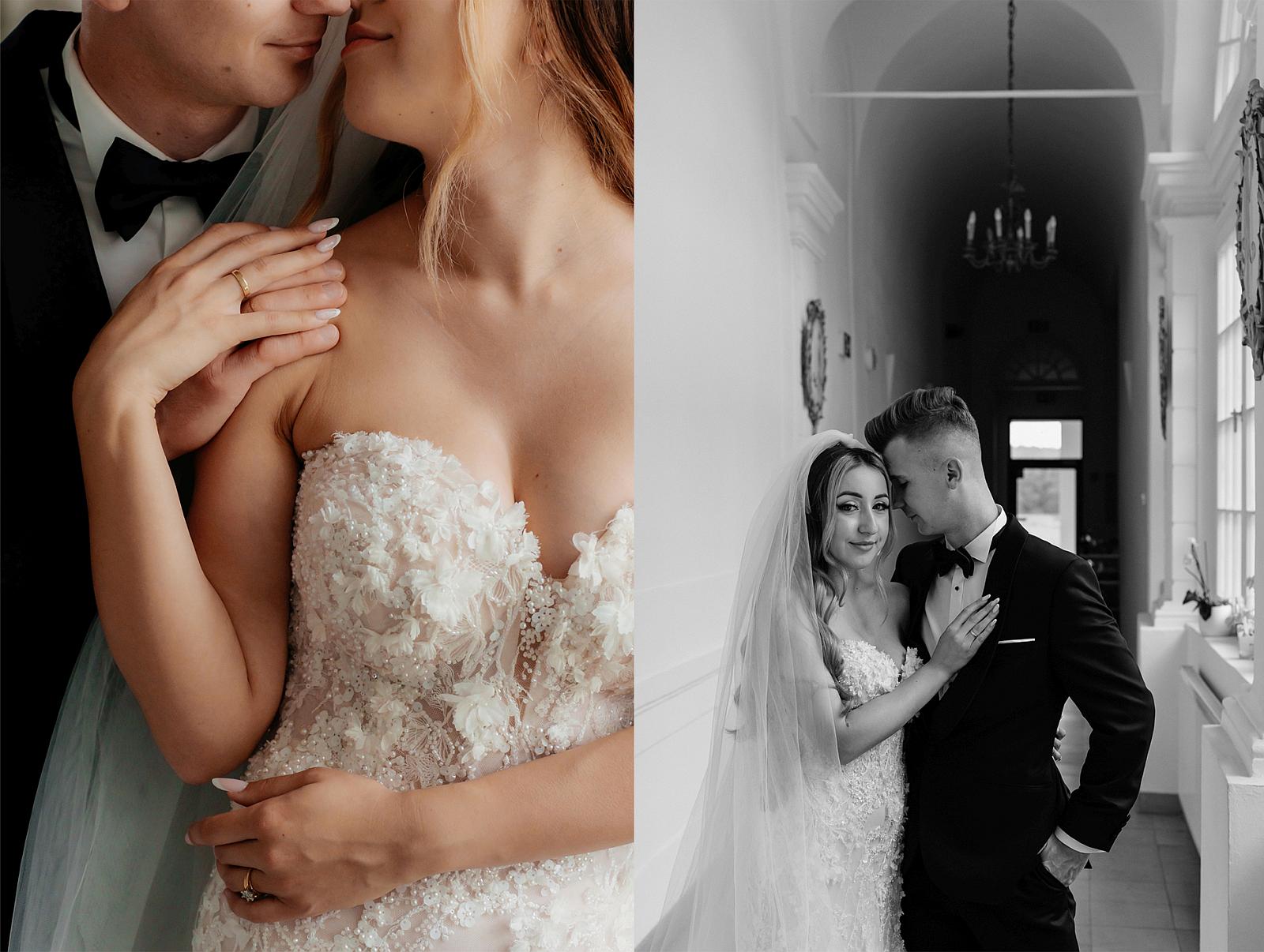 pałac w Kurozwękach fotografia ślubna Tarnów bialaramka